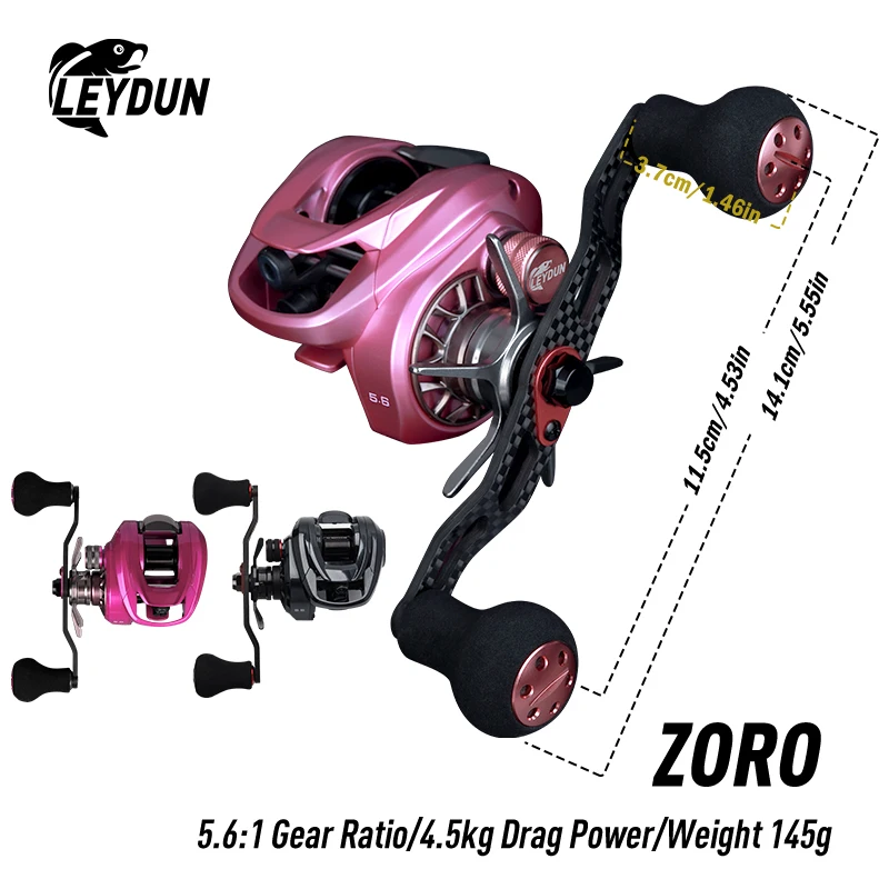 Carrete baitcasting LEYDUN 2026 ZORO ultraligero 145g