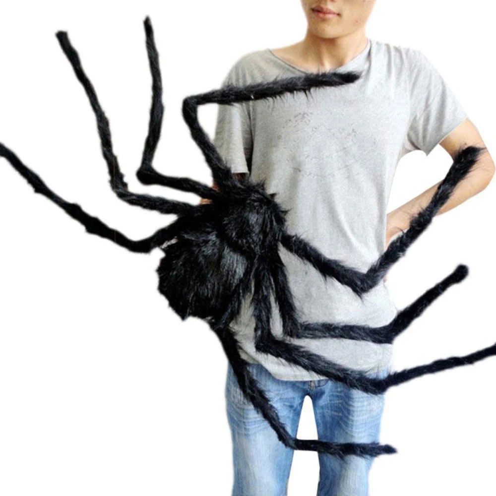 Araña Negra Grande para Halloween — decoración gigante