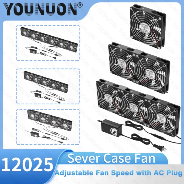 Ventilador 120mm alta velocidad para minería y servidores