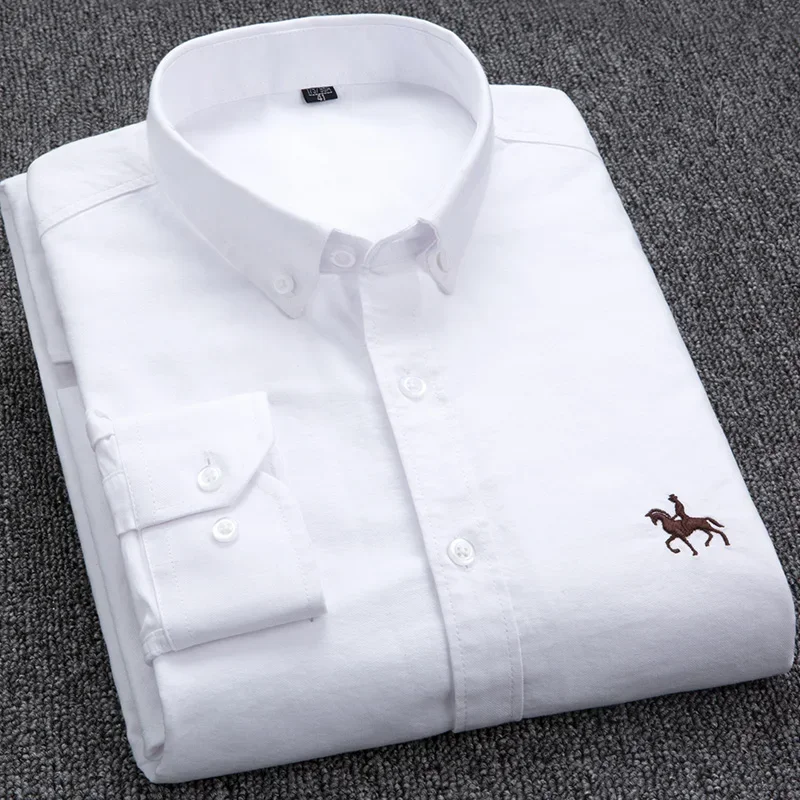 Camisa hombre Oxford 100% algodón talla grande